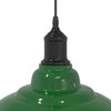pendellampe højdejusterbar E27 Ø 31 cm metal glans grøn