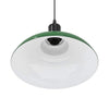 pendellampe højdejusterbar E27 Ø 31 cm metal glans grøn