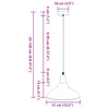 pendellampe højdejusterbar E27 Ø 31 cm metal glans grøn