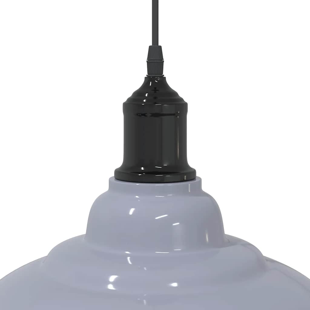 pendellampe højdejusterbar E27 Ø 31 cm metal glans grå
