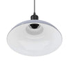 pendellampe højdejusterbar E27 Ø 31 cm metal glans grå