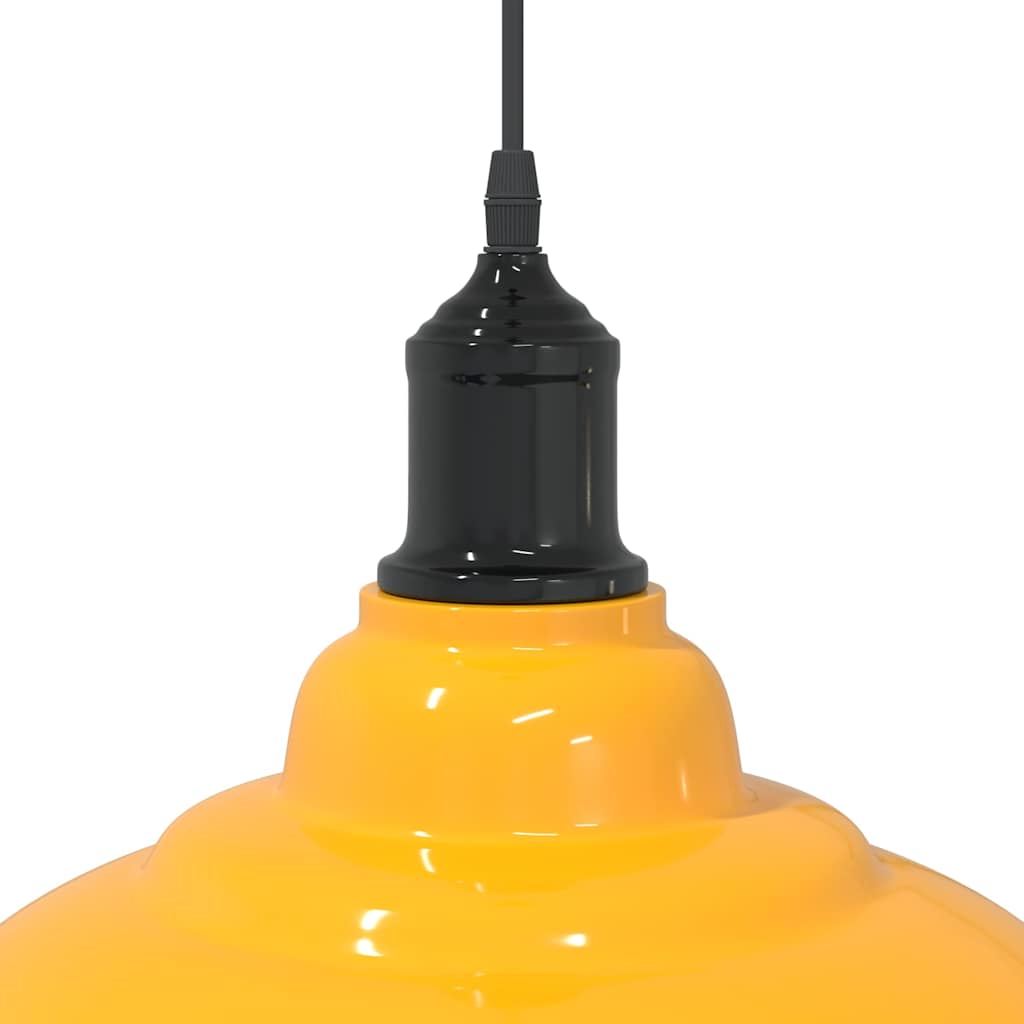 pendellampe højdejusterbar E27 Ø 31 cm metal glans gul