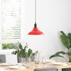 pendellampe højdejusterbar E27 Ø 31 cm metal glans rød