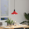 pendellampe højdejusterbar E27 Ø 31 cm metal glans rød