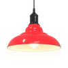 pendellampe højdejusterbar E27 Ø 31 cm metal glans rød