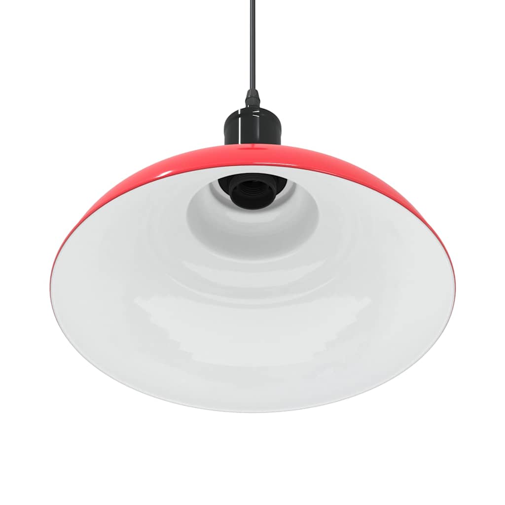pendellampe højdejusterbar E27 Ø 31 cm metal glans rød