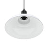 pendellampe højdejusterbar E27 Ø 31 cm metal glans hvid