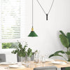 pendellampe højdejusterbar E27 Ø 22 cm metal glans grøn