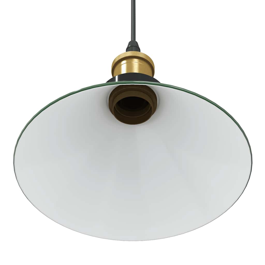 pendellampe højdejusterbar E27 Ø 22 cm metal glans grøn