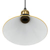pendellampe højdejusterbar E27 Ø 22 cm metal glans gul