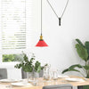 pendellampe højdejusterbar E27 Ø 22 cm metal glans rød