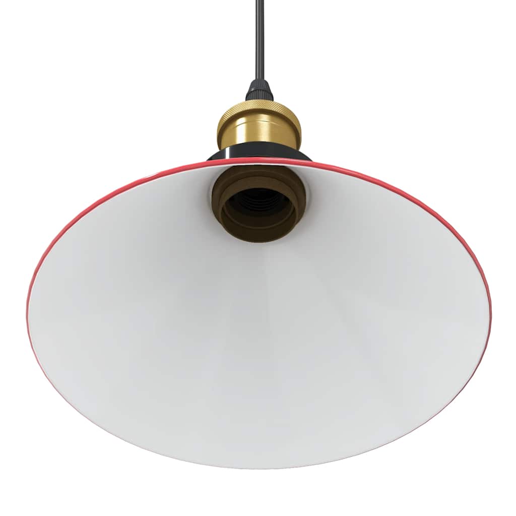 pendellampe højdejusterbar E27 Ø 22 cm metal glans rød