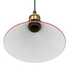 pendellampe højdejusterbar E27 Ø 22 cm metal glans rød