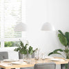 pendellamper 2 stk højdejusterbar E27 Ø 30 cm metal hvid