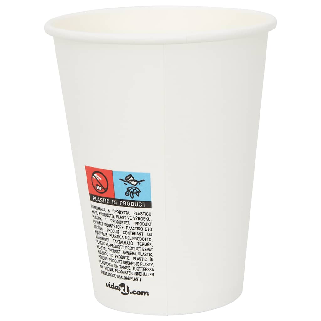 kaffekopper af papir 1000 stk. 12oz 300ml hvid