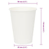 kaffekopper af papir 1000 stk. 12oz 300ml hvid