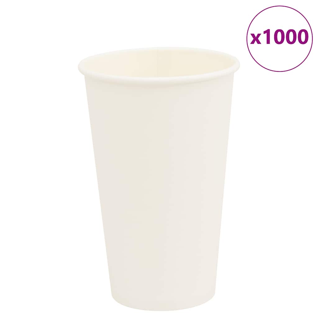 kaffekopper af papir 1000 stk. 16oz 400ml hvid
