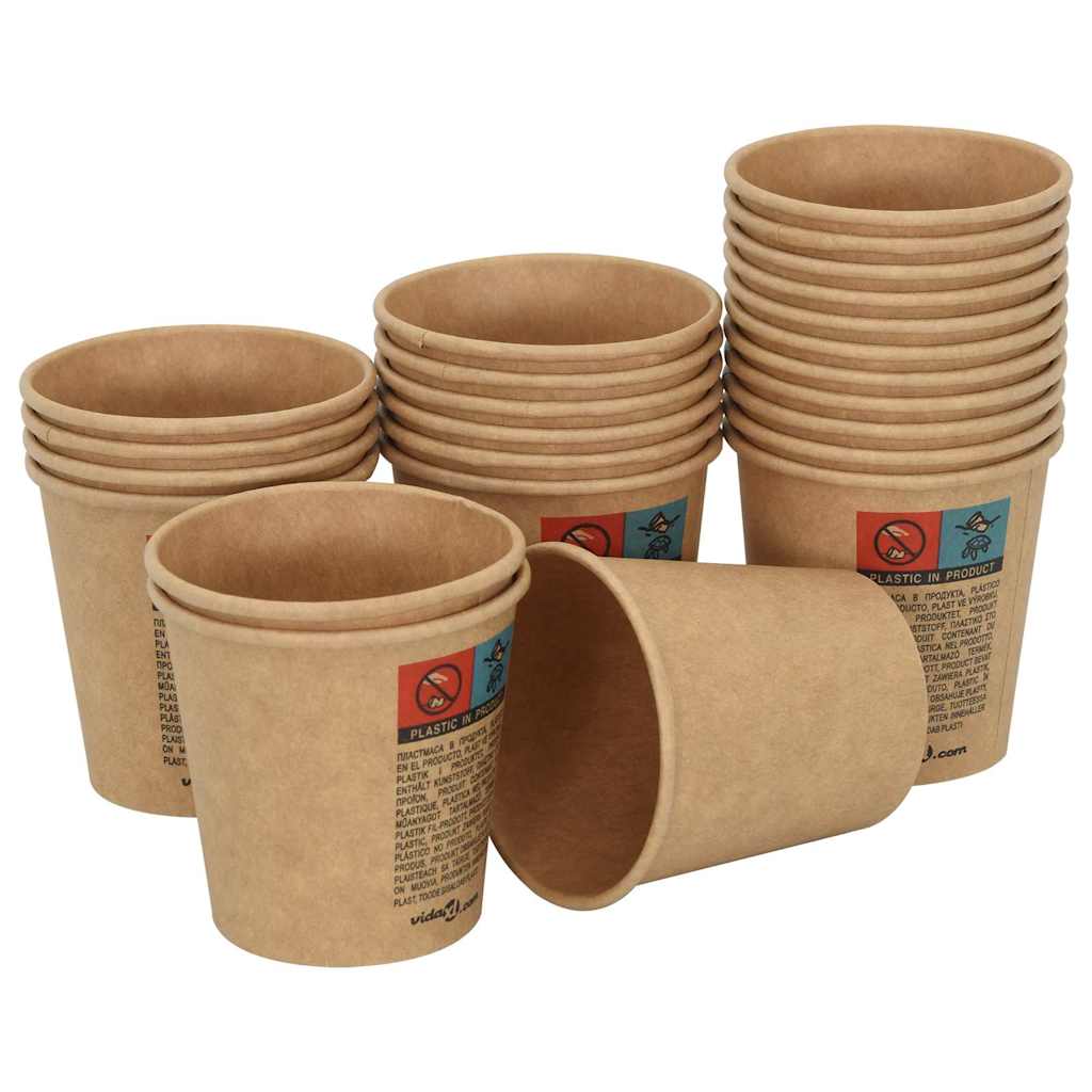 kaffekopper af papir 1000 stk. 4oz 100ml brun
