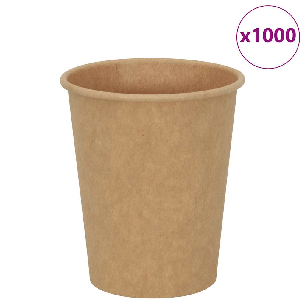 kaffekopper af papir 1000 stk. 8oz 200ml brun