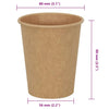 kaffekopper af papir 1000 stk. 8oz 200ml brun