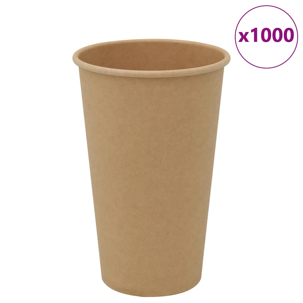 kaffekopper af papir 1000 stk. 16oz 400ml brun