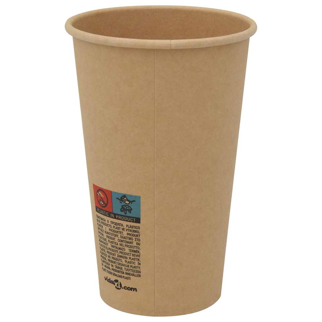kaffekopper af papir 1000 stk. 16oz 400ml brun