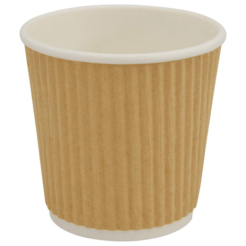 kaffekopper af papir 1000 stk. 4oz 100ml brun