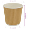 kaffekopper af papir 1000 stk. 4oz 100ml brun