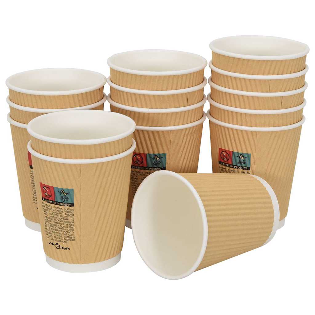 kaffekopper af papir 500 stk. 8oz 200ml brun