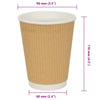 kaffekopper af papir 500 stk. 12oz 300ml brun