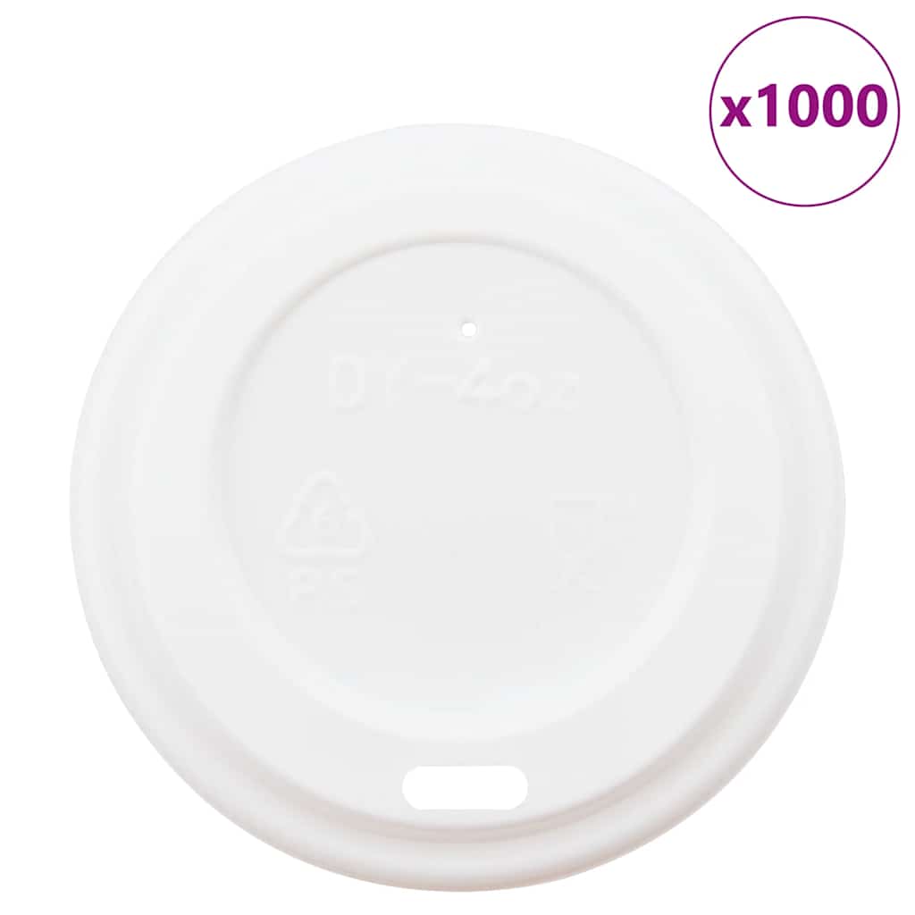papirkoplåg Ø60 mm 4 oz 1000 stk. hvid plast