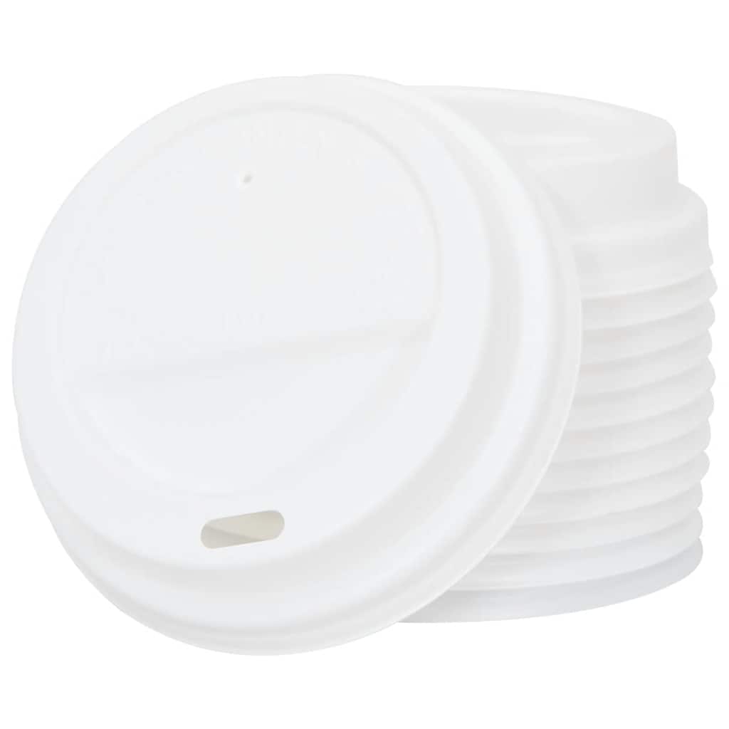papirkoplåg Ø80 mm 8 oz 1000 stk. hvid plast