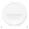 papirkoplåg Ø80 mm 8 oz 1000 stk. hvid plast