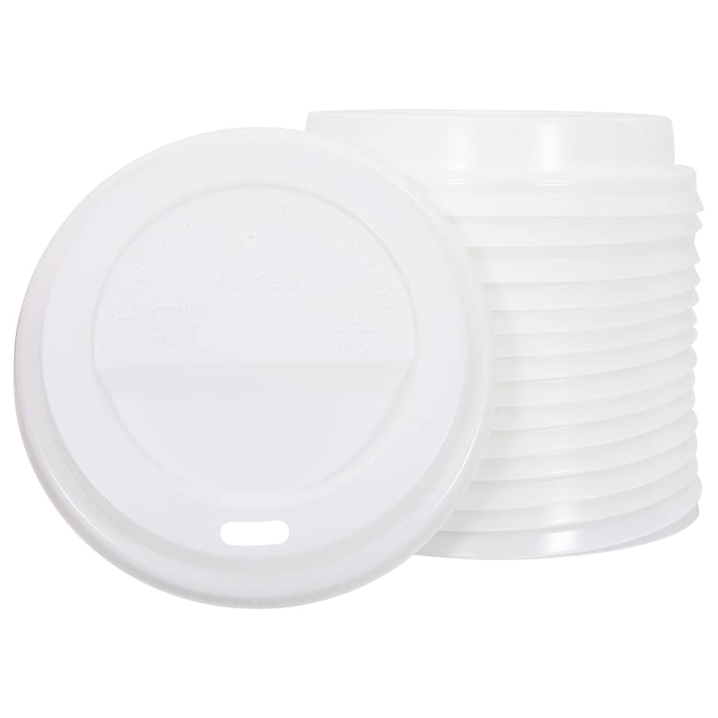 papirkoplåg Ø90 mm 12oz and 16oz 1000 stk. hvid plast