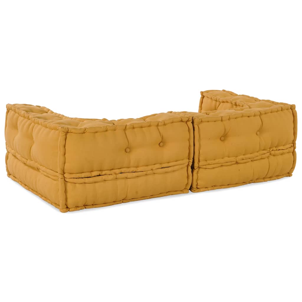 2-personers modulsofa stof 140x70x36 gul