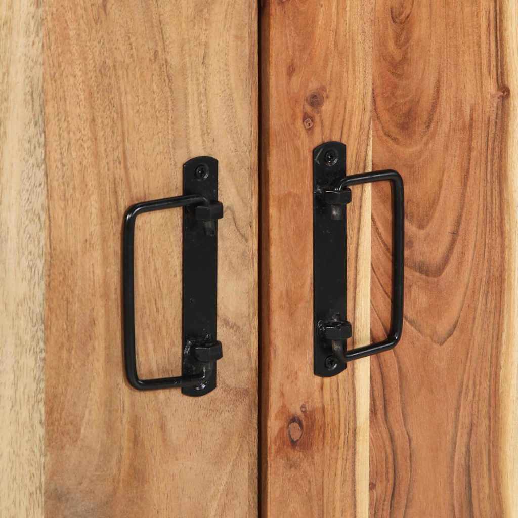 Sko skab med hylde Brun 56 x 35 x 70 cm Massivt akacietræ