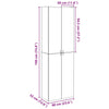 skab 60x32x190 cm konstrueret træ gammelt træ-look