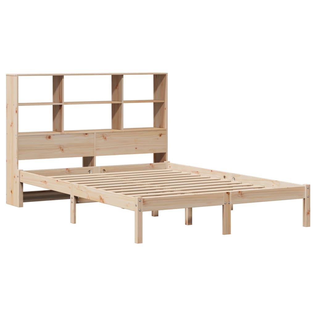 seng med reol uden madras 160x200 cm massivt fyrretræ