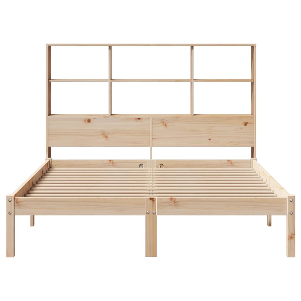 seng med reol uden madras 160x200 cm massivt fyrretræ