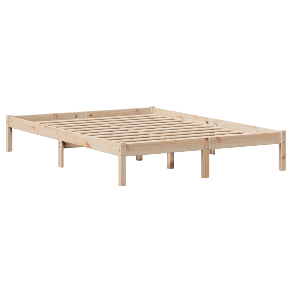 seng med reol uden madras 160x200 cm massivt fyrretræ