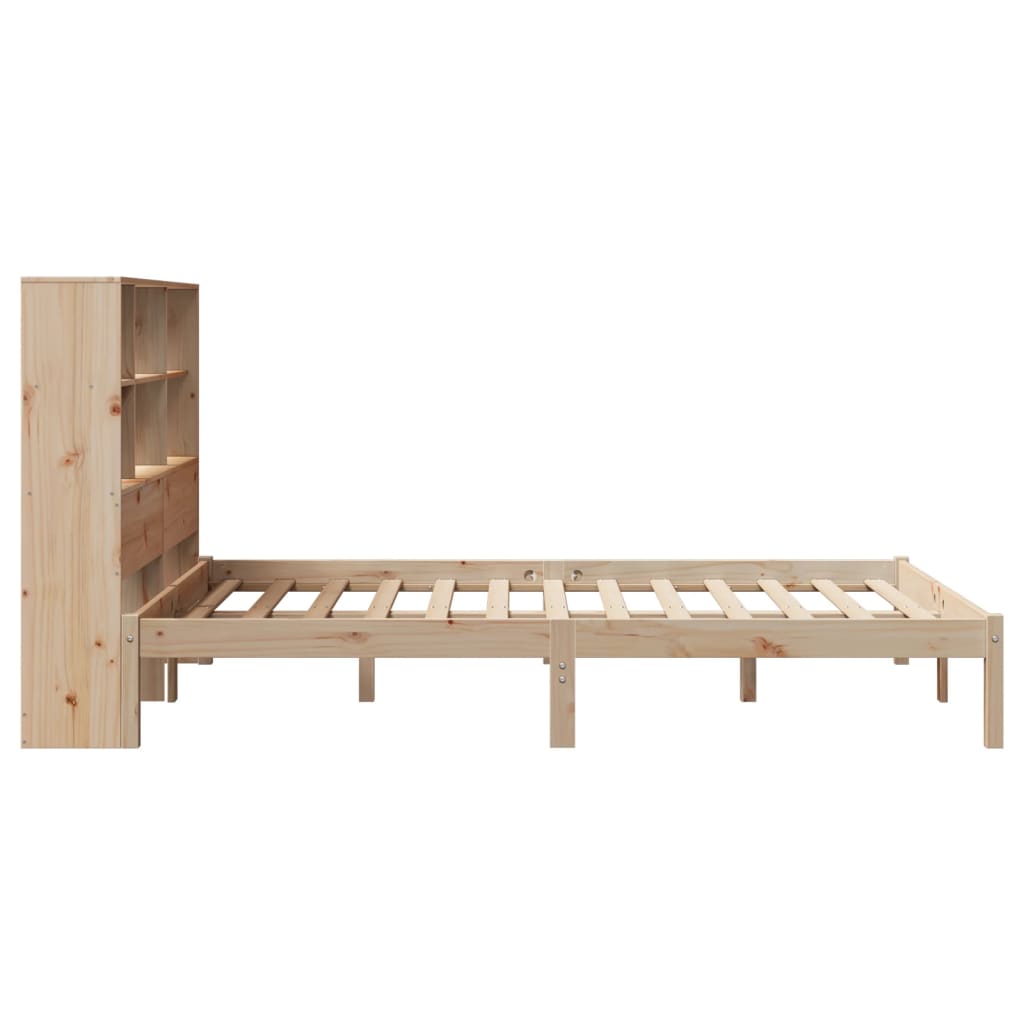 seng med reol uden madras 160x200 cm massivt fyrretræ