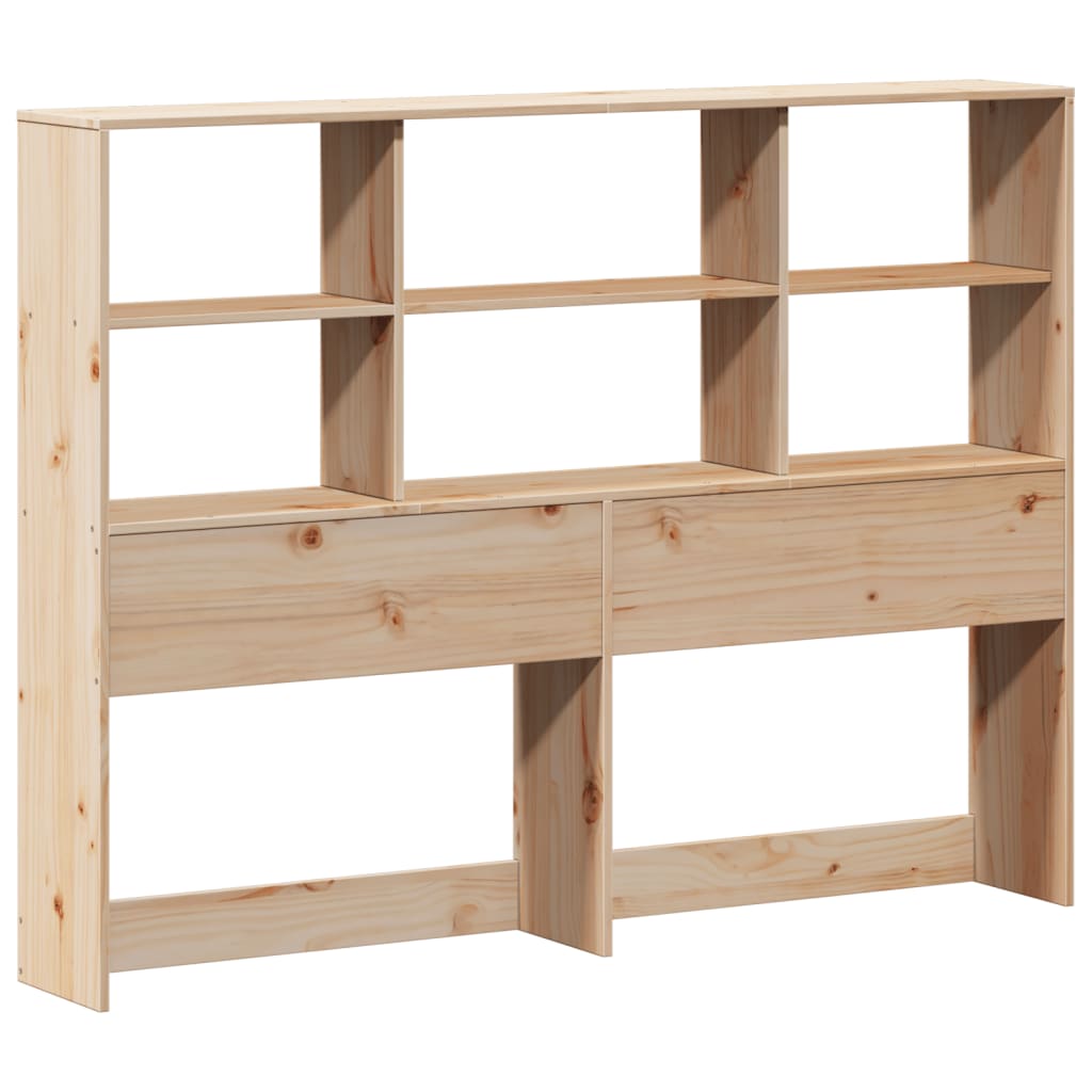 seng med reol uden madras 135x190 cm massivt fyrretræ