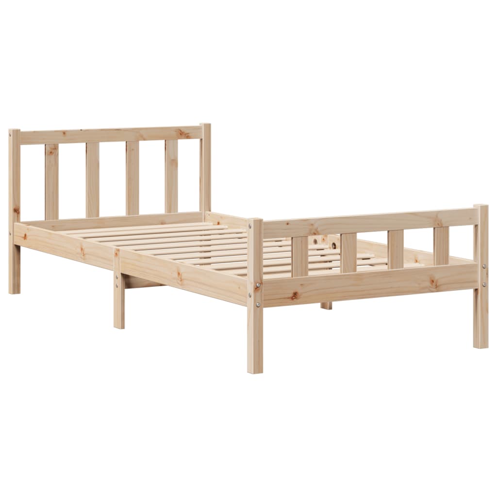 seng med reol uden madras 100x200 cm massivt fyrretræ