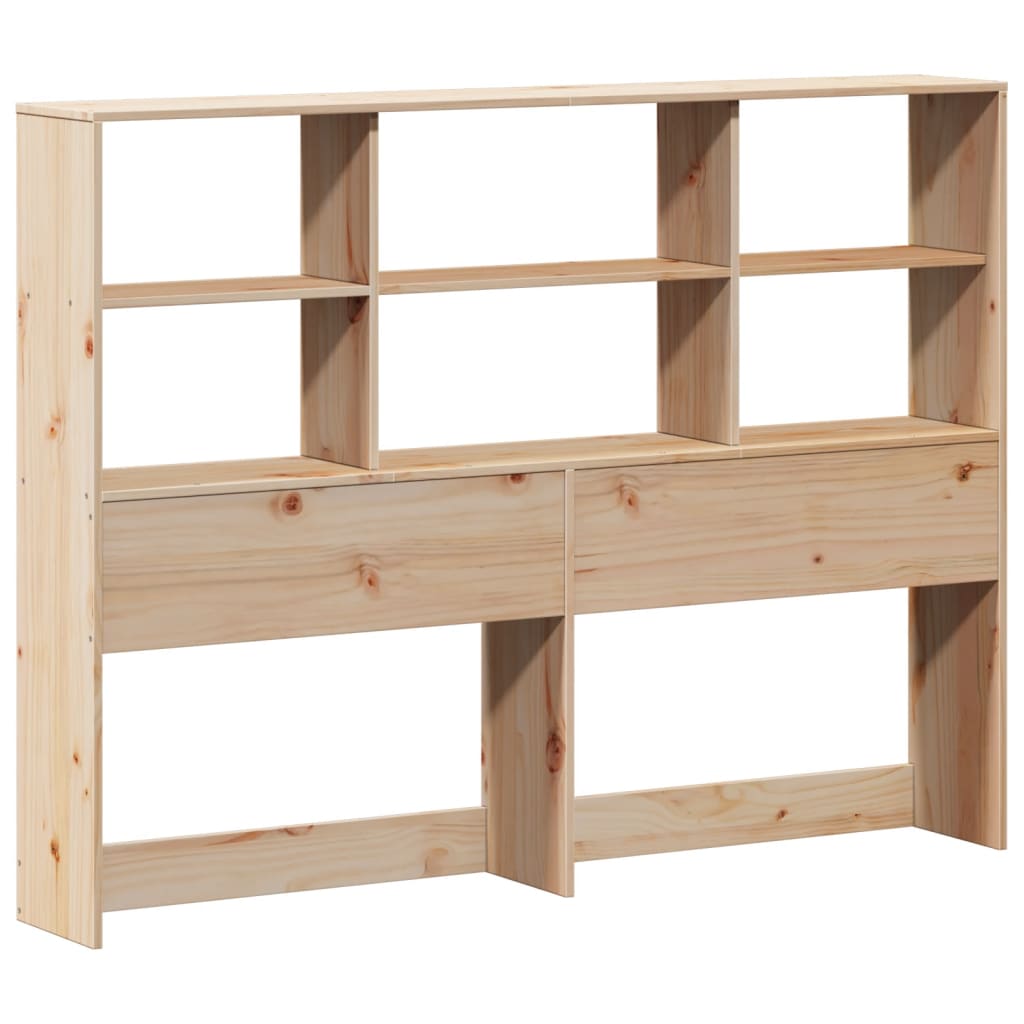 seng med reol uden madras 135x190 cm massivt fyrretræ