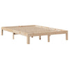 seng med reol uden madras 135x190 cm massivt fyrretræ