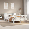 seng med reol uden madras 150x200 cm massivt fyrretræ hvid