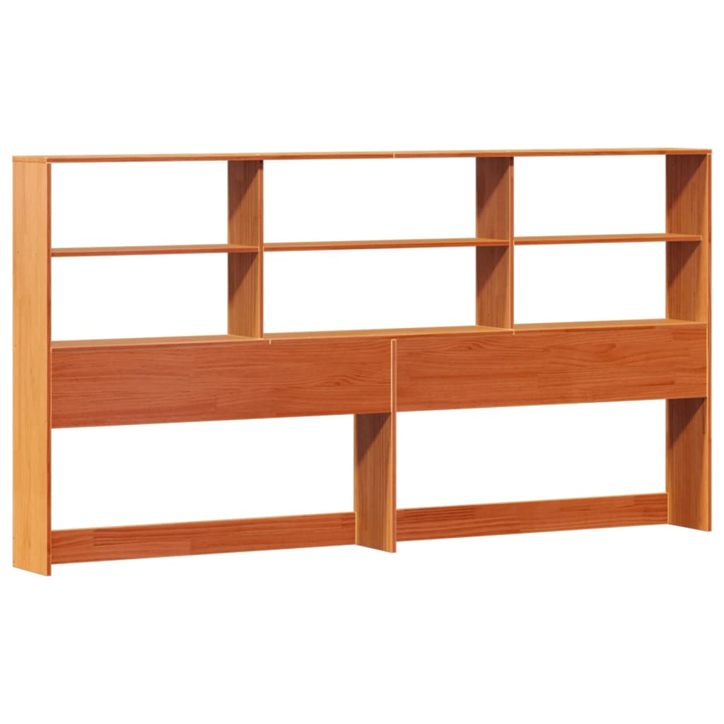 seng med reol uden madras 200x200cm massivt fyrretræ gyldenbrun