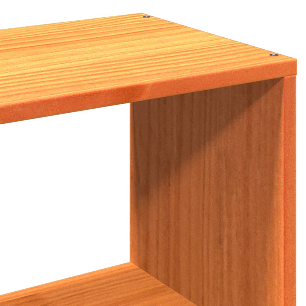 seng med reol uden madras 200x200cm massivt fyrretræ gyldenbrun