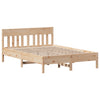 sengeramme uden madras 135x190 cm massivt fyrretræ hvid