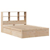 sengeramme uden madras 135x190 cm massivt fyrretræ hvid